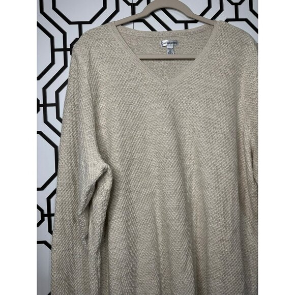 Croft & Barrow Ladies V Neck Long Sleeve Shimmer Blouse Size 2X - Picture 4 of 9